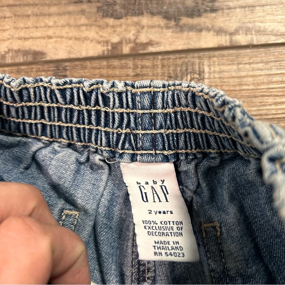 Gap Vintage Shorts 2T Girl Y2K 2000s Blue‎ Denim Jean Shorts
